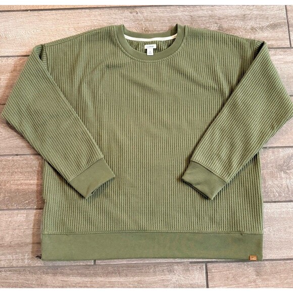 LL Bean Womens Birchwood Brushed Waffle Top Size XL Lot Of 3 Crewneck LNC - Picture 4 of 12
